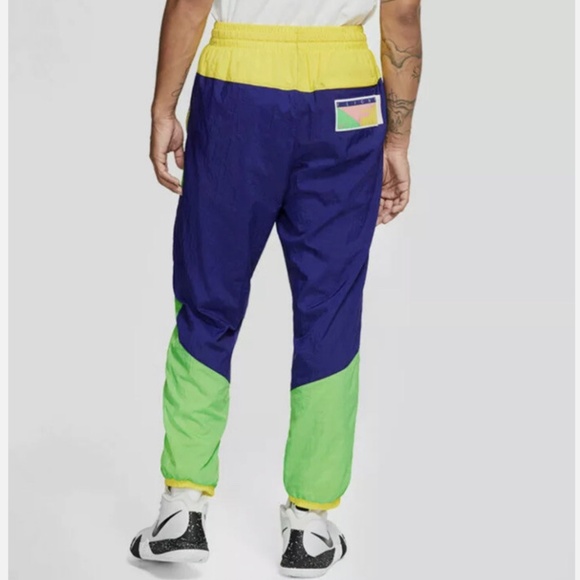 Nike Air Flight Retro Basketball Pants Blue/Green CN8512-590 Men's Size M NEW - Picture 2 of 7